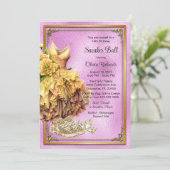Invitation Bal à chaussures en or rose (Debout devant)