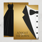 Invitation Bal à la ville Prom (Devant / Derrière)