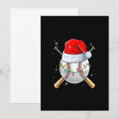 Invitation Bal de baseball de Noël Lumières de Noël (Devant / Derrière)