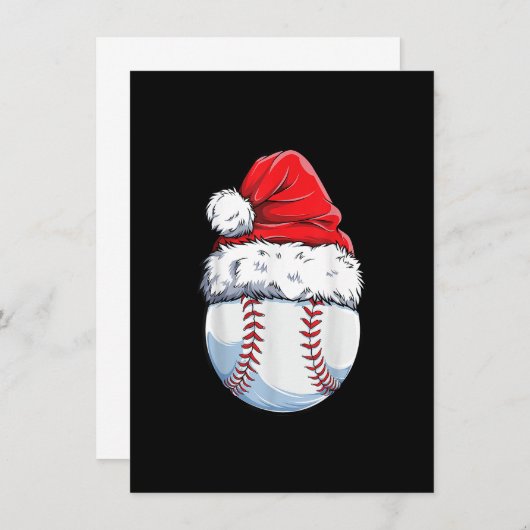 Invitation Bal de baseball de Noël Noël Noël Noël Noël Noël N (Devant / Derrière)