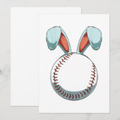 Invitation Bal de baseball de Pâques Jour de Pâques Drôle lap (Devant / Derrière)
