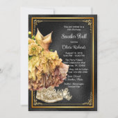 Invitation Bal de baskets en or noir  (Devant)