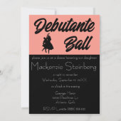Invitation Bal de débutante Bal de cotillon Danse de salon (Dos)