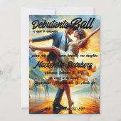 Invitation Bal de Débutante Cotillon Danse de Salon (Devant)
