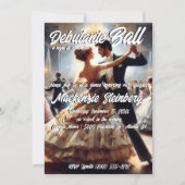 Invitation Bal de Débutante Cotillon Danse de Salon (Devant)