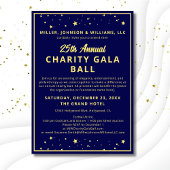 Invitation Bal de Gala de Charité Enchère Silencieuse Elégant