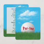 Invitation Bal de golf de fête d'anniversaire (Devant / Derrière)