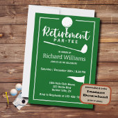 Invitation Bal de golf de retraite Drapeau moderne