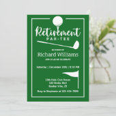 Invitation Bal de golf de retraite Drapeau moderne (Debout devant)