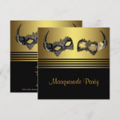 Invitation Bal de masques du Mardi Gras (Devant / Derrière)