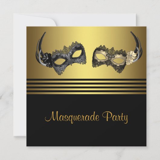 Invitation Bal de masques du Mardi Gras (Devant)