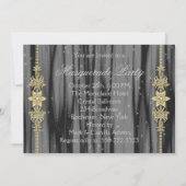 Invitation Bal de masques en or noir (Dos)