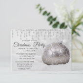 Invitation Bal de Noël blanc, Fête de Noël de compagnie légèr (Debout devant)