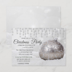 Invitation Bal de Noël blanc, Fête de Noël de la compagnie lu