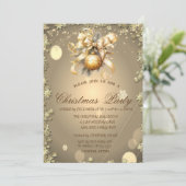Invitation Bal de Noël, Gold Stars Noël Compagnie fêtes (Debout devant)