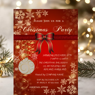 Invitation Bal de Noël, Soirée d'entreprise de Bow