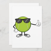 Invitation Bal de tennis ensoleillé (Devant / Derrière)