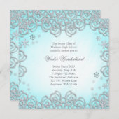 Invitation Bal d'étudiants de flocons de neige de remous du (Devant / Derrière)