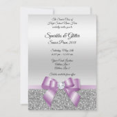 Invitation Bal d'étudiants lilas assez chic de parties (Devant)