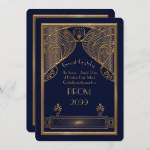 Invitation Bal d'étudiants Supérieur-Junior, grand Gatsby,