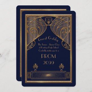 Invitation Bal d'étudiants Supérieur-Junior, grand Gatsby,