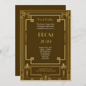 Invitation Bal d'étudiants Supérieur-Junior, grand Gatsby, (Devant / Derrière)