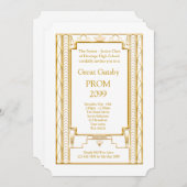 Invitation Bal d'étudiants Supérieur-Junior, grand Gatsby, (Devant / Derrière)