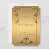 Invitation Bal d'étudiants Supérieur-Junior, or de l'or X (Devant)