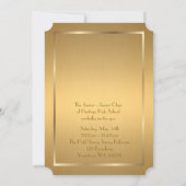 Invitation Bal d'étudiants Supérieur-Junior, or de l'or X (Dos)