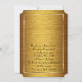 Invitation Bal d'étudiants Supérieur-Junior, or de l'or X, (Dos)