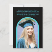 Invitation Bal Disco Colorée Photo Graduation Party (Dos)