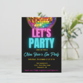 Invitation Bal Disco Colorful Nouvel An Soirée (Debout devant)