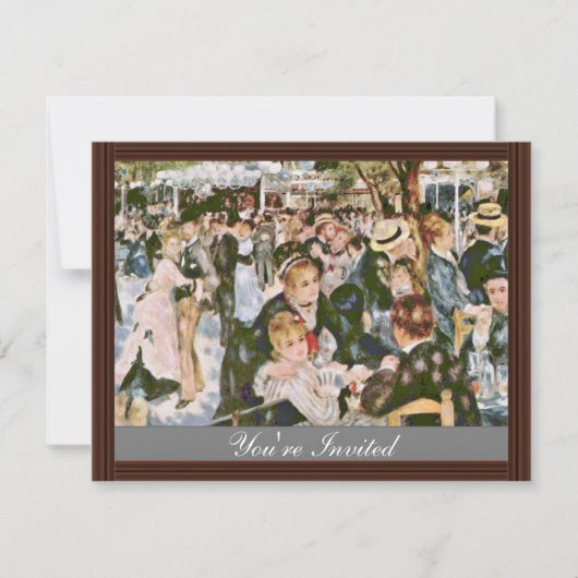 Invitation Bal Du Moulin De La Galette Par Pierre-Auguste (Devant)