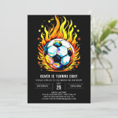 Invitation Bal élégant Printable Soccer Anniversaire (Debout devant)