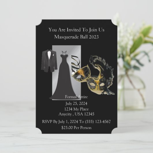 Invitation Bal Masqué (Debout devant)