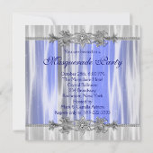 Invitation Bal masqué bleu royal (Dos)