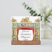 Invitation BAL MASQUÉ DU MARDI GRAS MASQUES DE THÉÂTRE Argent (Debout devant)