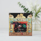 INVITATION BAL MASQUÉ DU MARDI GRAS MASQUES THÉÂTRE SCÈNE (Debout devant)