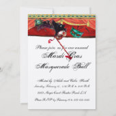 Invitation BAL MASQUÉ DU MARDI GRAS SUR LA SCÈNE DE THÉÂTRE a (Dos)