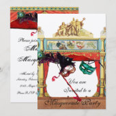 Invitation BAL MASQUÉ DU MARDI GRAS SUR LA SCÈNE DE THÉÂTRE a (Devant / Derrière)