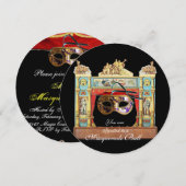 INVITATION BAL MASQUÉ DU MARDI GRAS SUR LA SCÈNE DU THÉÂTRE D (Devant / Derrière)