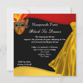Invitation Bal masqué formel en tenue de soirée 3 (Dos)