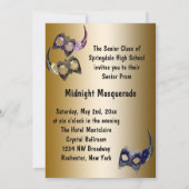 Invitation Bal masqué Mardi Gras (Dos)