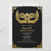 Invitation Bal masqué Sweet 16 (Devant)