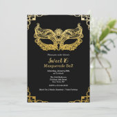 Invitation Bal masqué Sweet 16 (Debout devant)