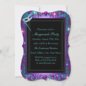 Invitation Bal masqué Teal & Purple (Dos)