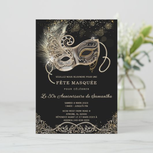 Invitation Bal Masquerade (Debout devant)