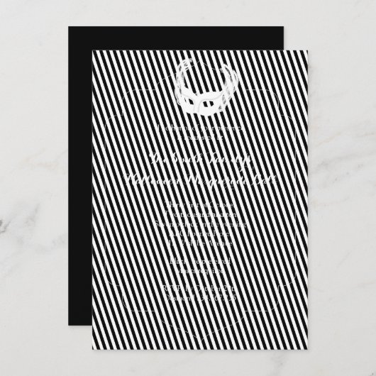 Invitation Bal Masquerade Halloween (Devant / Derrière)