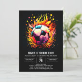 Invitation Bal mignon Editable Soccer Anniversaire (Debout devant)
