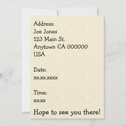 Invitation Bal populaire (Dos)